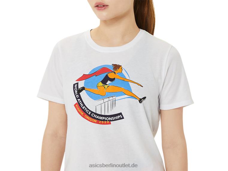 Grafik-Kurzarmshirt für Damen BL4N3215Asics strahlend weiß