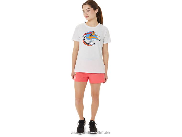 Grafik-Kurzarmshirt für Damen BL4N3215Asics strahlend weiß