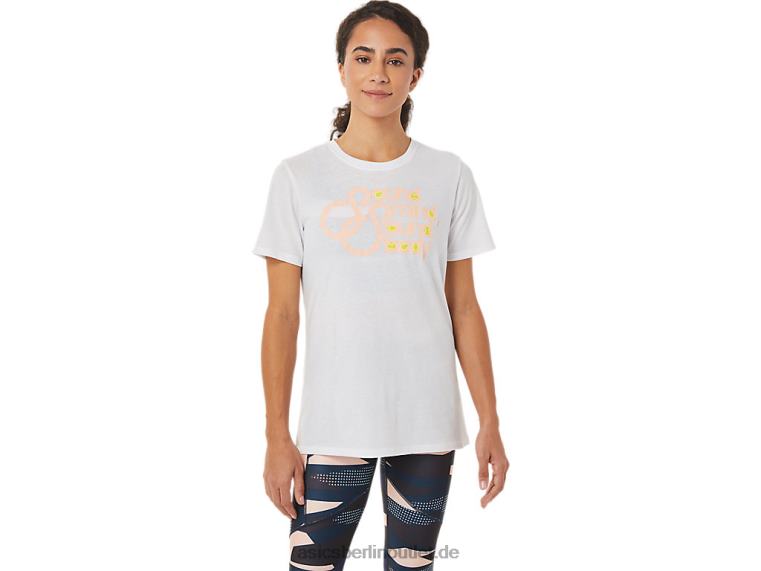 Grafik-T-Shirt für Damen BL4N3574Asics strahlend weiß