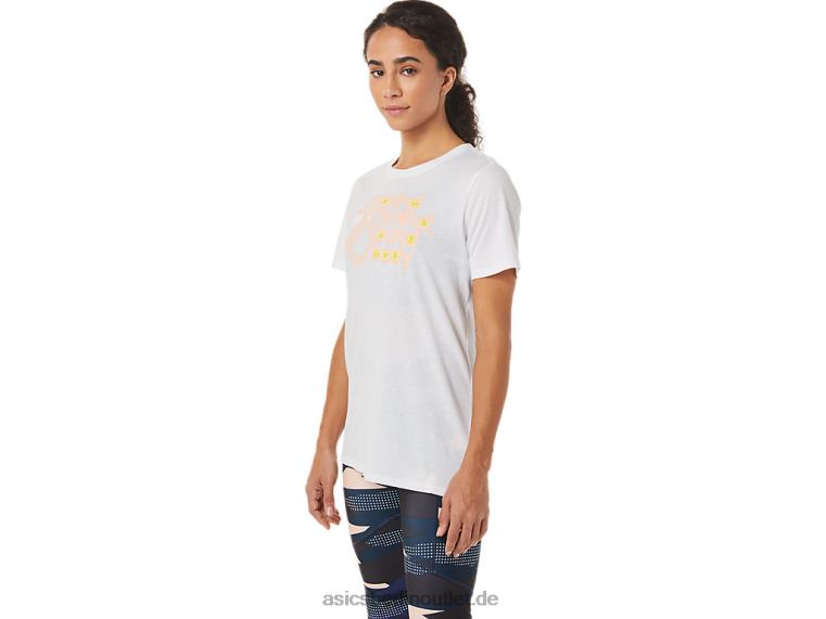 Grafik-T-Shirt für Damen BL4N3574Asics strahlend weiß