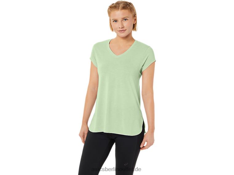 Heidekraut-Top für Damen mit V-Ausschnitt BL4N2292Asics flüstern grünes Heidekraut