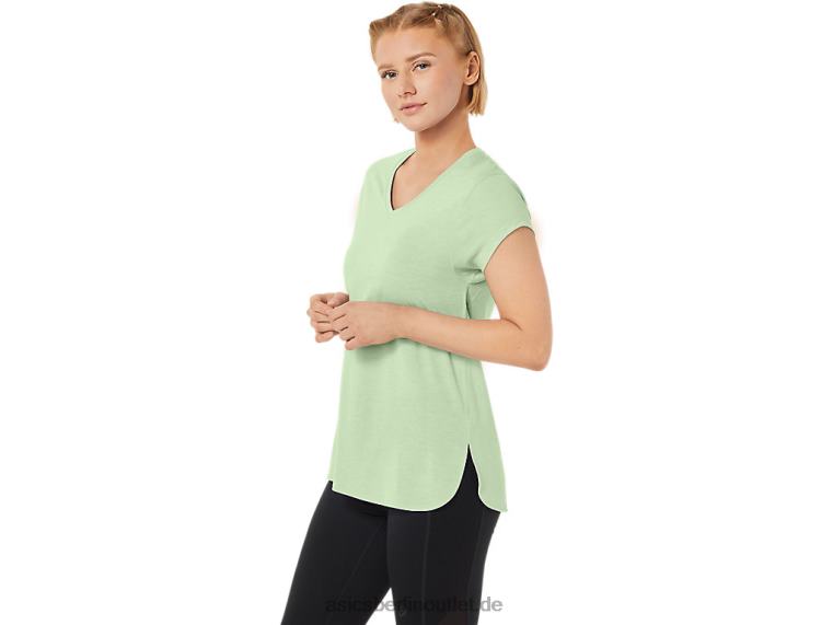 Heidekraut-Top für Damen mit V-Ausschnitt BL4N2292Asics flüstern grünes Heidekraut