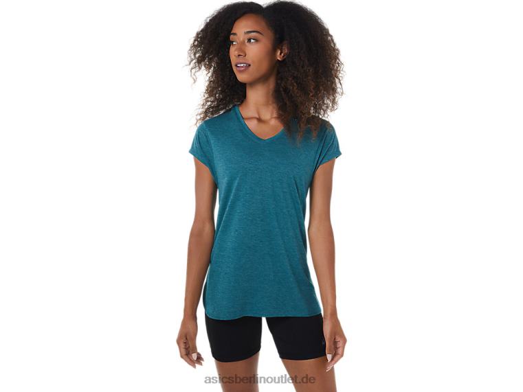 Heidekraut-Top für Damen mit V-Ausschnitt BL4N3045Asics samtiges Kiefernheidekraut