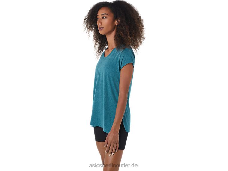 Heidekraut-Top für Damen mit V-Ausschnitt BL4N3045Asics samtiges Kiefernheidekraut