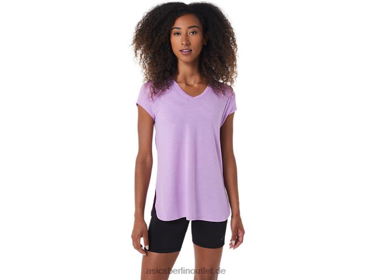 Heidekraut-Top für Damen mit V-Ausschnitt BL4N3046Asics Lavendel-Glühheide