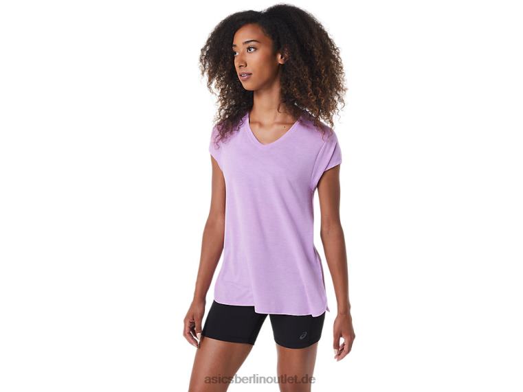 Heidekraut-Top für Damen mit V-Ausschnitt BL4N3046Asics Lavendel-Glühheide