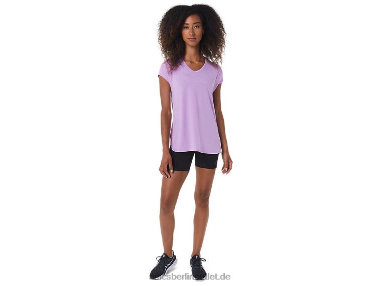 Heidekraut-Top für Damen mit V-Ausschnitt BL4N3046Asics Lavendel-Glühheide