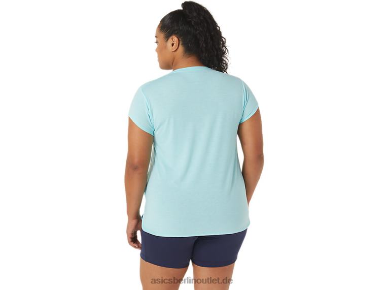 Heidekraut-Top für Damen mit V-Ausschnitt BL4N3403Asics klares blaues Heidekraut