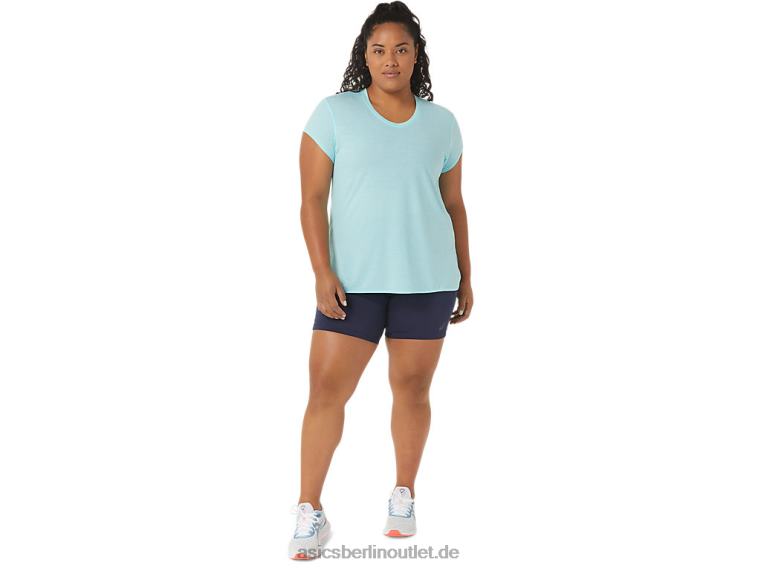 Heidekraut-Top für Damen mit V-Ausschnitt BL4N3403Asics klares blaues Heidekraut