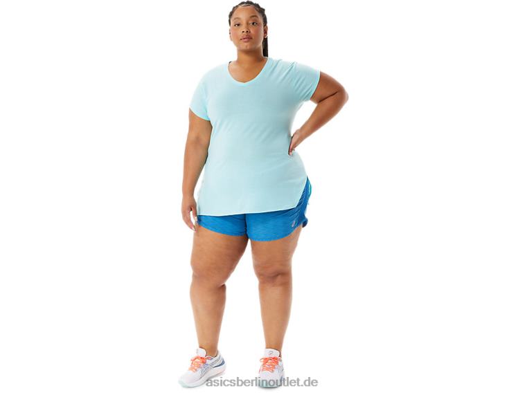 Heidekraut-Top für Damen mit V-Ausschnitt BL4N3403Asics klares blaues Heidekraut
