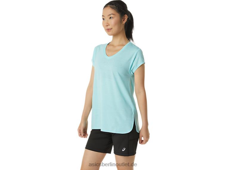 Heidekraut-Top für Damen mit V-Ausschnitt BL4N3403Asics klares blaues Heidekraut