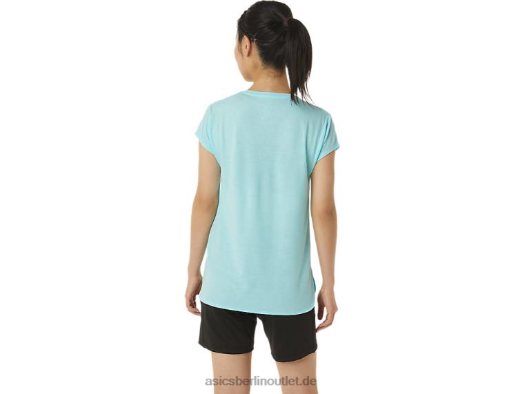 Heidekraut-Top für Damen mit V-Ausschnitt BL4N3403Asics klares blaues Heidekraut