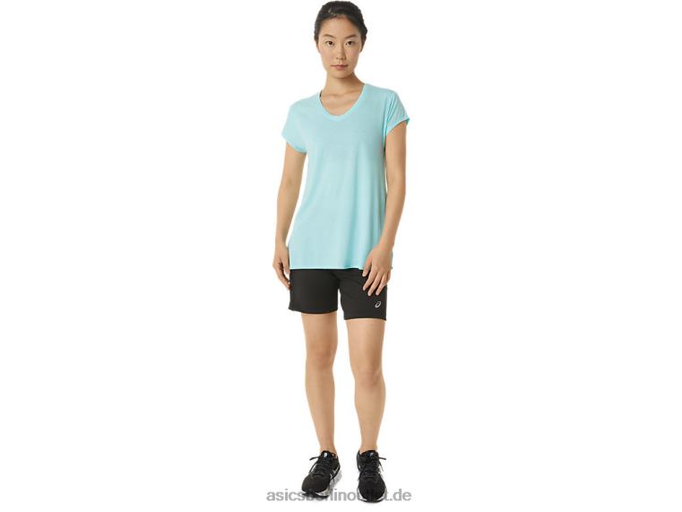Heidekraut-Top für Damen mit V-Ausschnitt BL4N3403Asics klares blaues Heidekraut