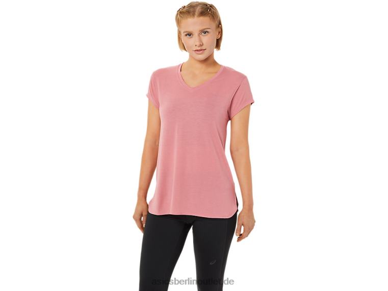 Heidekraut-Top für Damen mit V-Ausschnitt BL4N3838Asics rauchiges Rosenheidekraut