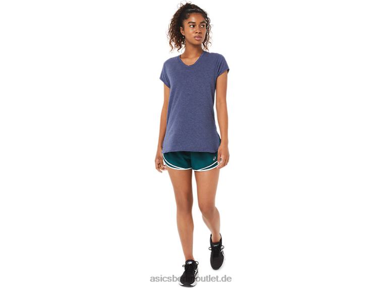 Heidekraut-Top für Damen mit V-Ausschnitt BL4N3921Asics Peacoat-Heidekraut