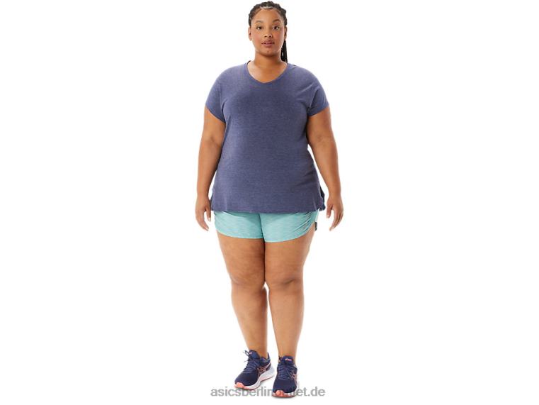Heidekraut-Top für Damen mit V-Ausschnitt BL4N3921Asics Peacoat-Heidekraut