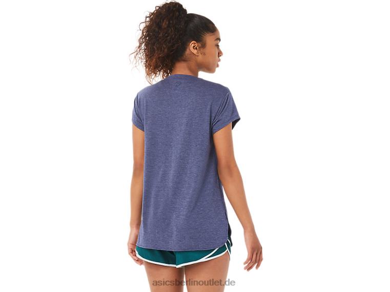 Heidekraut-Top für Damen mit V-Ausschnitt BL4N3921Asics Peacoat-Heidekraut