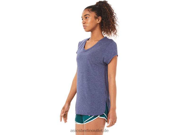 Heidekraut-Top für Damen mit V-Ausschnitt BL4N3921Asics Peacoat-Heidekraut