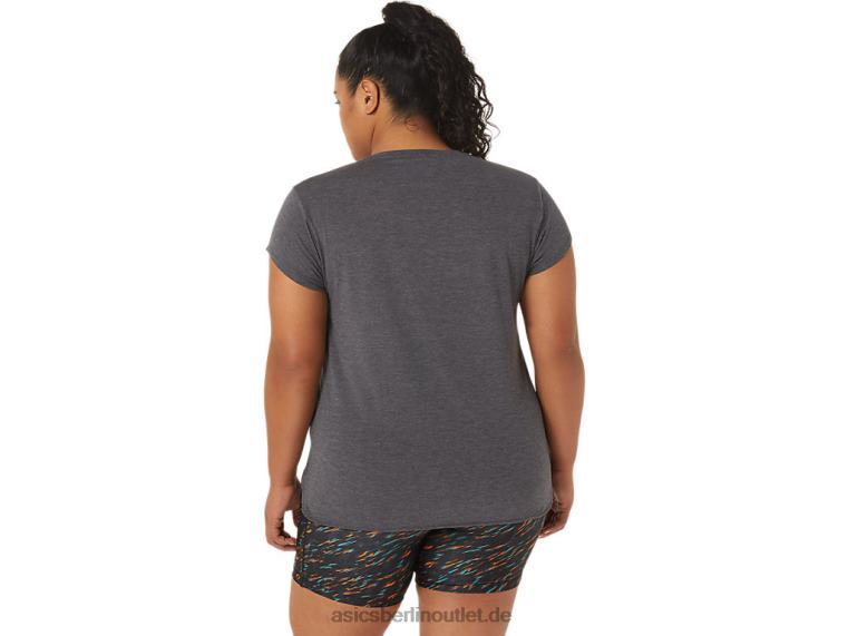 Heidekraut-Top für Damen mit V-Ausschnitt BL4N4092Asics dunkelgraues Heidekraut