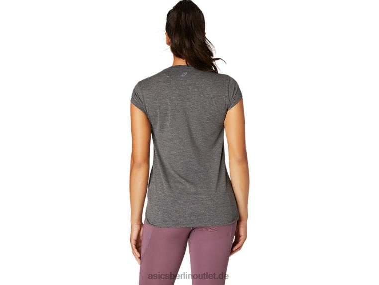 Heidekraut-Top für Damen mit V-Ausschnitt BL4N4092Asics dunkelgraues Heidekraut