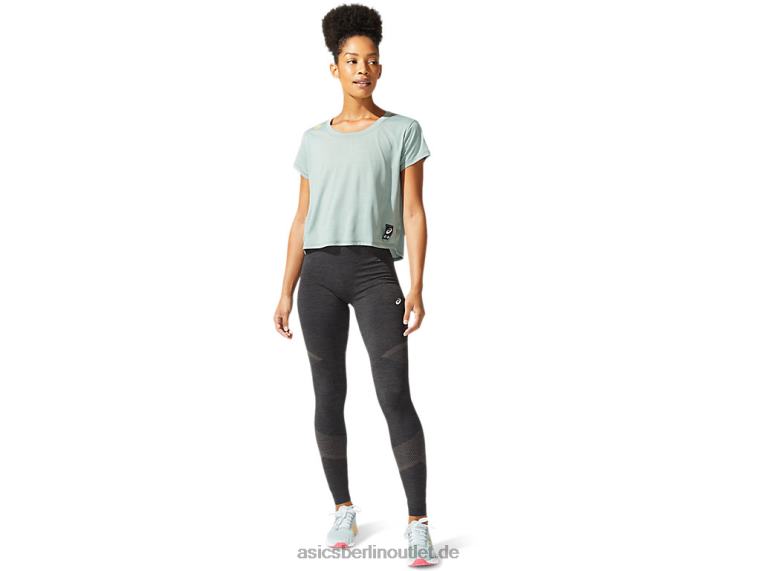 Kurzärmliges Crop-Top „Sakura“ für Damen BL4N3977Asics schiefergrau