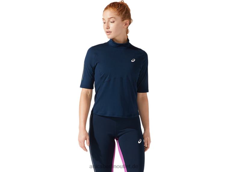 Kurzärmliges, gut sichtbares Oberteil für Damen BL4N4064Asics französisches Blau