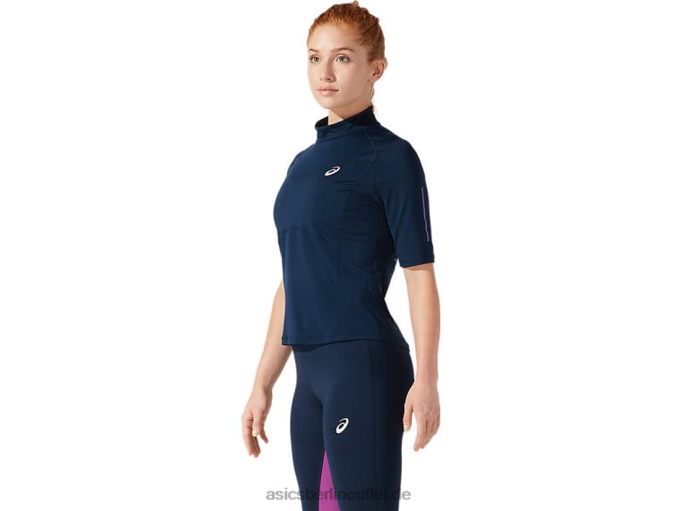 Kurzärmliges, gut sichtbares Oberteil für Damen BL4N4064Asics französisches Blau
