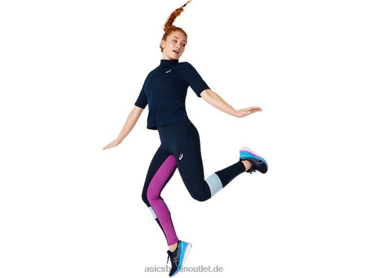 Kurzärmliges, gut sichtbares Oberteil für Damen BL4N4064Asics französisches Blau