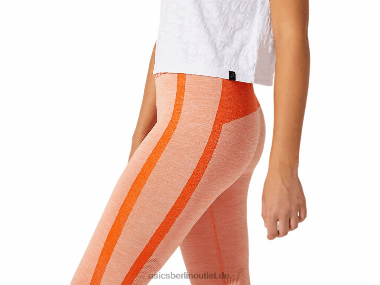 Kurzes Damen-Kurzarmshirt aus Jacquard mit Logo BL4N3968Asics strahlend weiß
