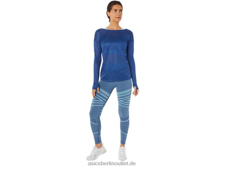 Langärmliges Damenoberteil mit offenem Rücken BL4N3361Asics großer Hai