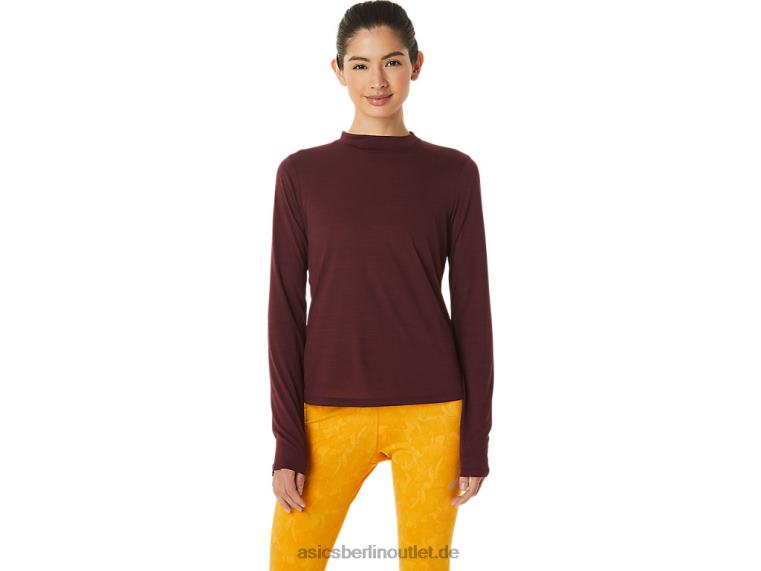 Langärmliges Runkoyo-Oberteil mit Stehkragen für Damen BL4N2754Asics tiefer Mars