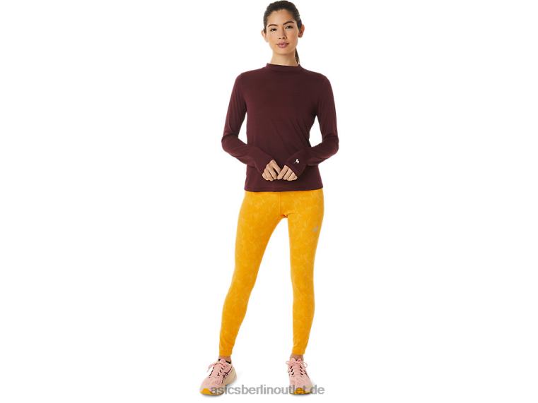 Langärmliges Runkoyo-Oberteil mit Stehkragen für Damen BL4N2754Asics tiefer Mars