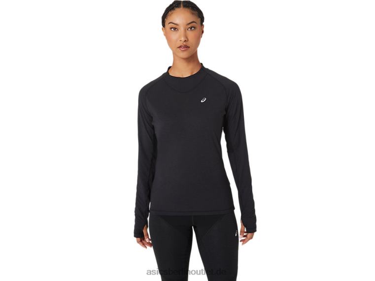 Langärmliges Winter-Laufoberteil für Damen BL4N2756Asics Leistung schwarz