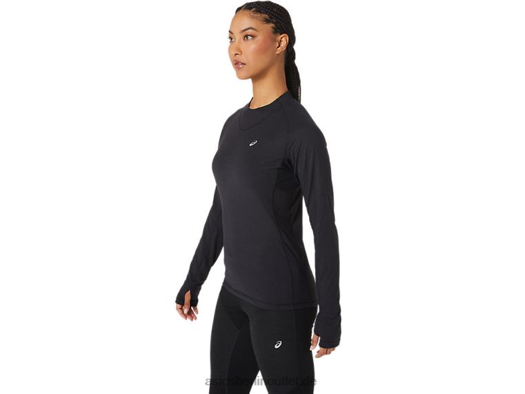 Langärmliges Winter-Laufoberteil für Damen BL4N2756Asics Leistung schwarz