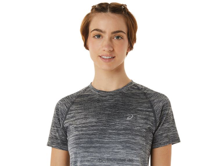 Nahtloses Kurzarmoberteil für Damen BL4N3006Asics Trägergrau/Gletschergrau