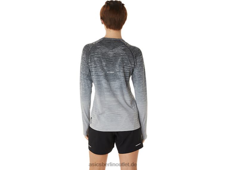 Nahtloses Langarm-Top für Damen BL4N2988Asics Trägergrau/Gletschergrau