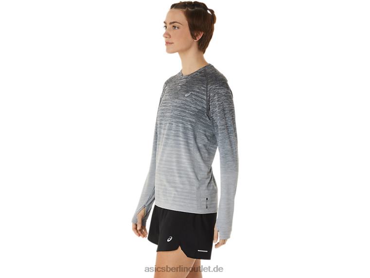 Nahtloses Langarm-Top für Damen BL4N2988Asics Trägergrau/Gletschergrau
