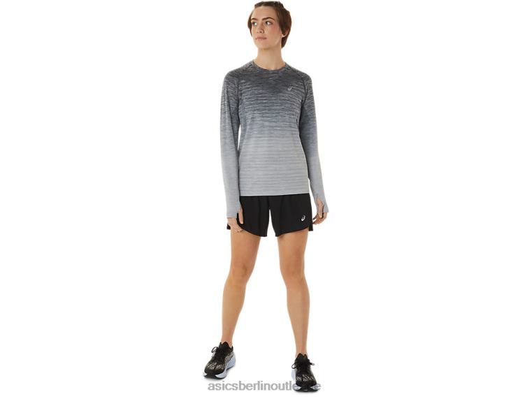 Nahtloses Langarm-Top für Damen BL4N2988Asics Trägergrau/Gletschergrau