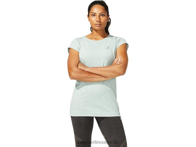 Nahtloses kurzärmliges Rennoberteil für Damen BL4N3960Asics schiefergrau