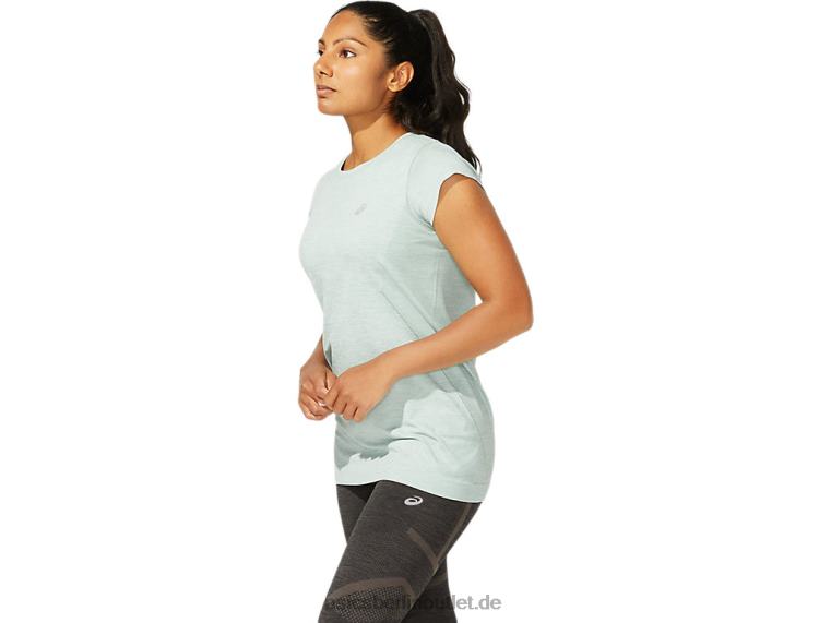 Nahtloses kurzärmliges Rennoberteil für Damen BL4N3960Asics schiefergrau