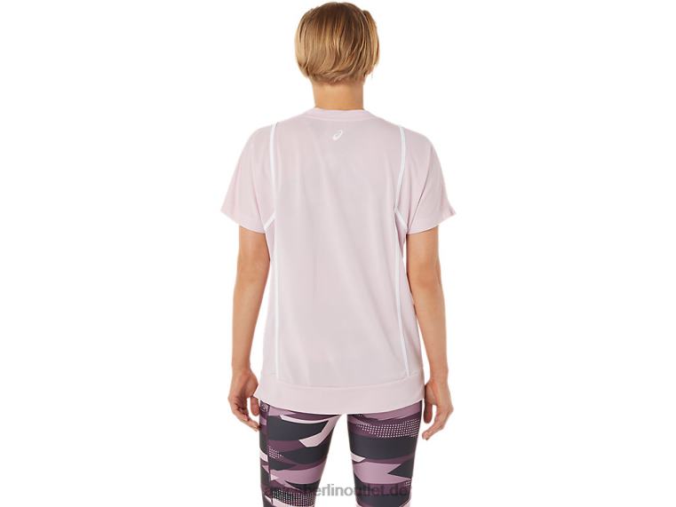 Neues Strong 92 Kurzarm-Top für Damen BL4N3269Asics kaum rosé/strahlend weiß