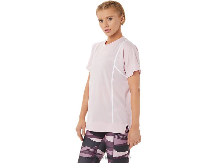 Neues Strong 92 Kurzarm-Top für Damen BL4N3269Asics kaum rosé/strahlend weiß