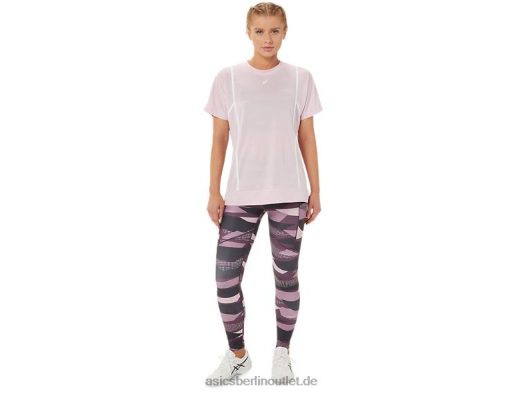Neues Strong 92 Kurzarm-Top für Damen BL4N3269Asics kaum rosé/strahlend weiß