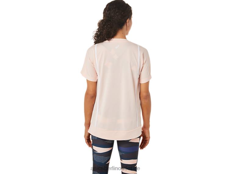 Neues Strong 92 Kurzarm-Top für Damen BL4N3281Asics Brise/Brillantweiß