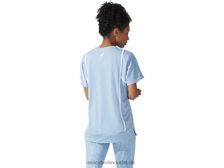 Neues Strong 92 Kurzarm-Top für Damen BL4N3753Asics Nebel/strahlendes Weiß
