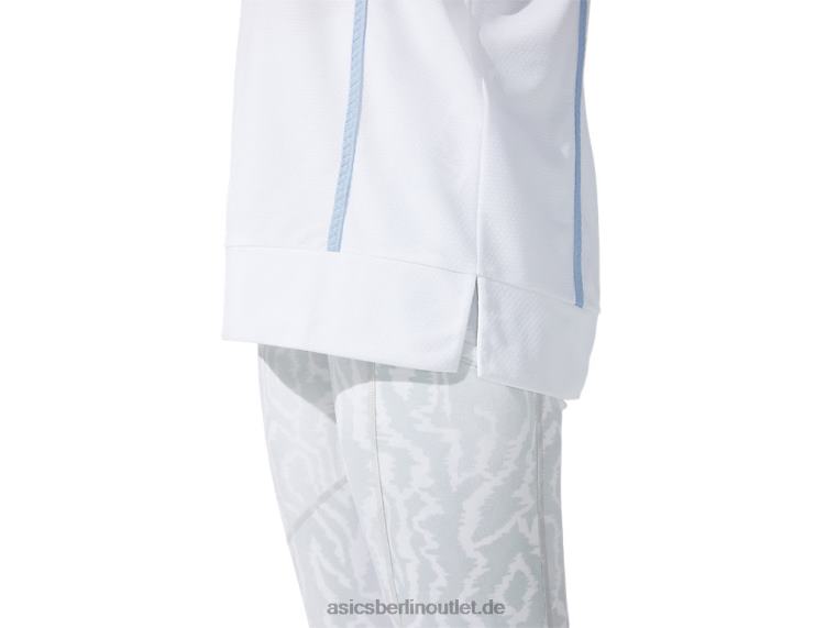 Neues Strong 92 Kurzarm-Top für Damen BL4N3790Asics strahlendes Weiß/Nebel