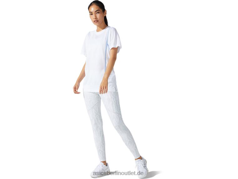 Neues Strong 92 Kurzarm-Top für Damen BL4N3790Asics strahlendes Weiß/Nebel