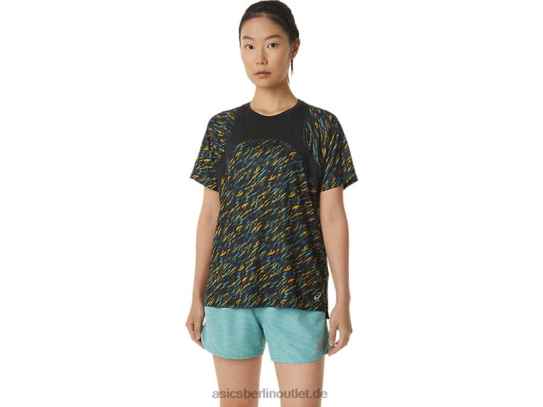 Pr Lyte Run Kurzarmshirt für Damen BL4N3388Asics Nachtschatten/Salbei-Druck