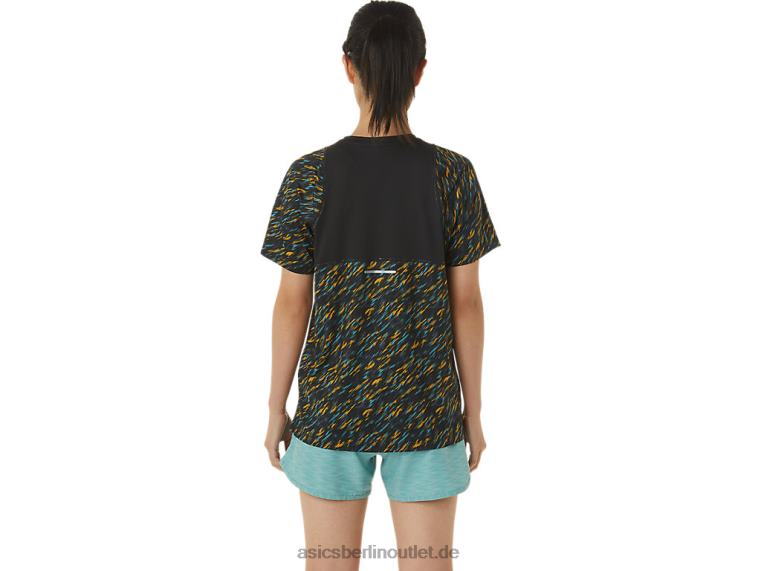 Pr Lyte Run Kurzarmshirt für Damen BL4N3388Asics Nachtschatten/Salbei-Druck