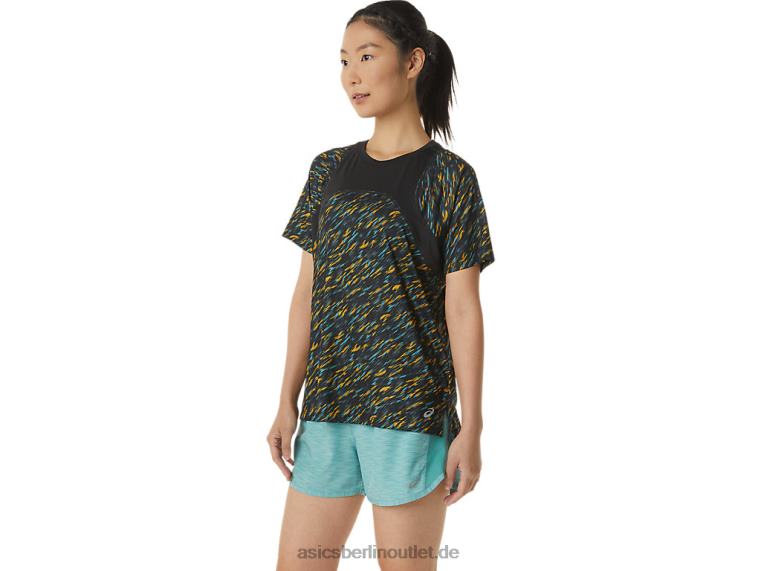 Pr Lyte Run Kurzarmshirt für Damen BL4N3388Asics Nachtschatten/Salbei-Druck